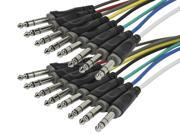 Monoprice 8-Channel 1/4 Inch TRS Male to 1/4 Inch TRS Male Snake 26AWG Cable C/d - 1 Meter (3 Feet) With 8 Balanced Mono / Unbalanced Stereo Lines Monoprice 8-Channel 1/4 Inch TRS Male to 1/4 Inch TRS Male Snake 26AWG Cable C/d - 1 Meter (3 Feet) With 8 Balanced Mono / Unbalanced Stereo Lines