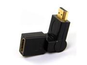 5 Packs HDMI Male To Female Right Angle 90 360 Degree Adapter