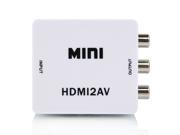 Mini White Composite HDMI to AV 3RCA CVBS Video Converter Adapter For TV PC PS3 VHS Blue ray DVD