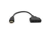 HDMI Male to Dual HDMI Female 1 to 2 Way HDMI Splitter Adapter Cable For HDTV Support Two TVs at the Same Time Signal One in Two out