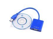 Laptop to Projector USB 3.0 to VGA Multi display Video Convertor External Cable Adapter for Windows 7 8 Blue