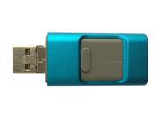 High Capacity 3 in 1 USB Flash Drive U Disk Lightning iStick for iPhone Computer and Android Phone 120GB Blue