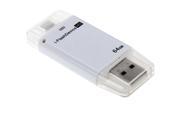 U disk Memory Stick Lightning Data USB 2.0 Compatibility With iPhone iPad Computer 64GB White