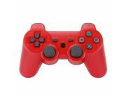Bluetooth Wireless Dualshock PS3 Remote Game Gaming Controller Gamepad Consoles Joypad Joystick for Sony Playstation III with 6 Axis And Dual Vibration red