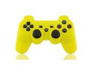Bluetooth Wireless Dualshock PS3 Remote Game Gaming Controller Gamepad Consoles Joypad Joystick for Sony Playstation III with 6 Axis And Dual Vibration yellow