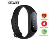 2018 New 0.87'' OLED Smart watch Blood pressure/Heart rate Monitor fitness bracelet Android IOS smart band wristband Bluetooth smartwatch - Orange