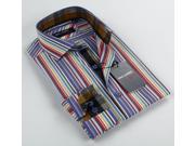 Max Lauren Men s Multicolor Stripe Dress Shirt 100% Premium Cotton