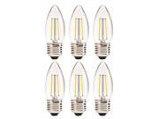 Luxrite LR21207 6 Pack LED Filament Candelabra Light Bulb 4 Watt Equivalent To 40w Incandescent Warm White 350 Lumens 2700K 15 000 Hour Life E26 Base UL L