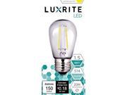 Luxrite LR21232 10 Pack LED Filament S14 Light Bulb 1.5 Watt Equivalent To 20w Incandescent Warm White 150 Lumens 2700K 15 000 Hour Life E26 Base