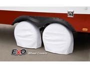 RV Wheel Covers White Fits 19 to 22 Set of 2