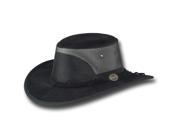 Barmah Hats Foldaway Cooler Leather Hat 1068BL 1068CH 1068HI 1068LM 1068RB