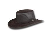 Barmah Hats Foldaway Cooler Leather Hat 1068BL 1068CH 1068HI 1068LM 1068RB