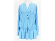 Alfani Blue Long Sleeve Women s Blouse Size 12 Regular