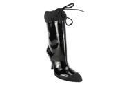 Miu Miu Womens Boots Size 8.5 US 38.5 EU Black Leather