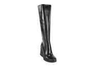Prada Womens Knee High Boots Size 8 US 38 EU Black Leather