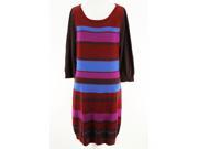 Marc New York Womens 3 4 Sleeve Sweater Dress Size L US Regular Brown Wool