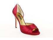 Caparros Womens Open Toe Heels Size 8.5 US Medium B M Red Man Made