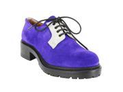 Emporio Armani Womens Oxford Flats Size 9.5 US 39.5 EU Purple Suede