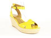 Elie Tahari Womens Platform Heels Size 7.5 US 37.5 EU Yellow Leather
