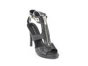Bcbgeneration Womens T Strap Heels Size 9.5 US Medium B M Black Leather