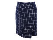 Charter Club Womens Wrap Sarong Skirt Size 14 Regular Geometric Blue Polyester