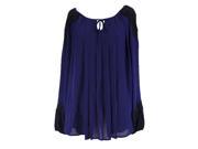Alfani Long Sleeve Womens Blouse Size 10 Regular Blue Polyester