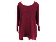 Alfani Womens Scoop Neck Sweater Size L US Regular Purple Nylon