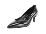 Emporio Armani Womens Kitten Heels Size 9.5 US 39.5 EU Black Leather