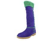 Emporio Armani Womens Winter Boots Size 6.5 US 36.5 EU Purple Leather