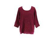 INC International Concepts Womens Scoop Neck Sweater Size L US Regular Purple