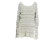 INC International Concepts Womens Scoop Neck Sweater Size L US Regular Striped