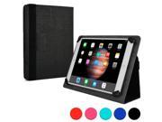 Cooper Cases TM Infinite Universal 9 10.1 Tablet Folio in Black Universal Fit Pleather Exterior Foldout Stand Elastic Strap Closure
