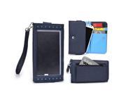 Cooper Cases TM Expose Women s Clutch Universal Smartphone Wallet Case in Dark Blue Turquoise Screen Shield Credit Card ID Slots Zipper Pocket Strap