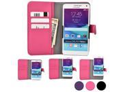 Cooper Cases TM Slider Universal 6 Smartphone Wallet Case in Hot Pink Rear Camera Access; Credit Card Slots Slip Pocket; Magnetic Cover Lock