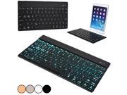 Cooper Cases TM Aurora Universal Wireless Bluetooth Keyboard in Black Android Windows iOS Compatible; US English Keyboard; Backlighting Feature in 7 Colors