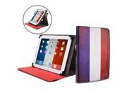 Cooper Cases TM Patriot Universal 9 10 Tablet Folio w France Flag Pattern Universal fit 360 Degree Rotating Stand Elastic Strap Closure