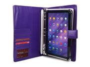 Cooper Cases TM FolderTab Universal 9 10 Executive Portfolio Case w Notepad in Purple Premium Pleather Cover in Classic Design Card Slots Slip Pocket Pe