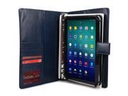 Cooper Cases TM FolderTab Universal 9 10 Executive Portfolio Case w Notepad in Blue Premium Pleather Cover in Classic Design Card Slots Slip Pocket Pers