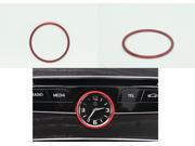Grandioso Red Aluminium Car Console Clock Watches Time Decoration Ring Cover Sticker For 2015 2016 Mercedes Benz C Class W205 C180 C200L C260L 2014 2015 S Class