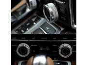 Grandioso 2pcs Silver Aluminum Car Volume Control Button Knob Decoration Cover sticker for Porsche Cayenne Macan Panamera