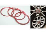 Grandioso 4pcs Red Aluminum Decorative Wheel Center Caps Trim for Audi A1 A3 A4 Q3 Q5 Q7 A5 A6 A7 A8