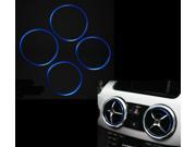 Grandioso 4pcs Blue Aluminum Air Condition Vent Opening Decoration Cover Trims for 2013 up Mercedes Benz GLK Class X204
