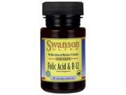 Swanson Folic Acid B 12 30 Veg Caps