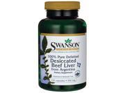 Swanson 100% Pure Defatted Desiccated Beef Liver 500 mg 120 Caps