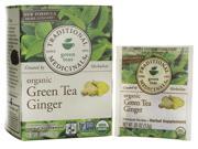Traditional Medicinals Organic Green Tea With Ginger 16 Bag S