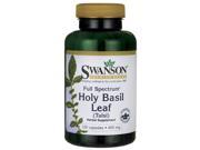 Swanson Full Spectrum Holy Basil Leaf Tulsi 400 mg 120 Caps