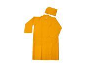 G F 333XXL Heavy Weight 35mm PVC Over Polyester 48 Long Rain Suit with Hood XX Large Yellow