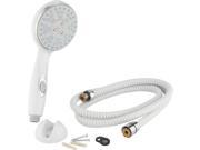Camco Mfg Shower Head Set White With On Off Switch 43714