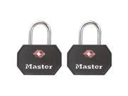Master Lock 4681TBLK TSA Accepted Keyed Luggage Lock Black 2 Pack