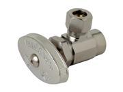 BrassCraft R19X C1 .5 in. NOM Sweat Inlet x .38 in. OD Tube Outlet Chrome Plated Brass Multi Turn Angle Valve No Lead